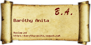 Baróthy Anita névjegykártya